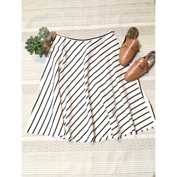 Lauren Ralph Lauren Dresses & Skirts - Ralph Lauren Stripe Cotton Midi Circle Skirt